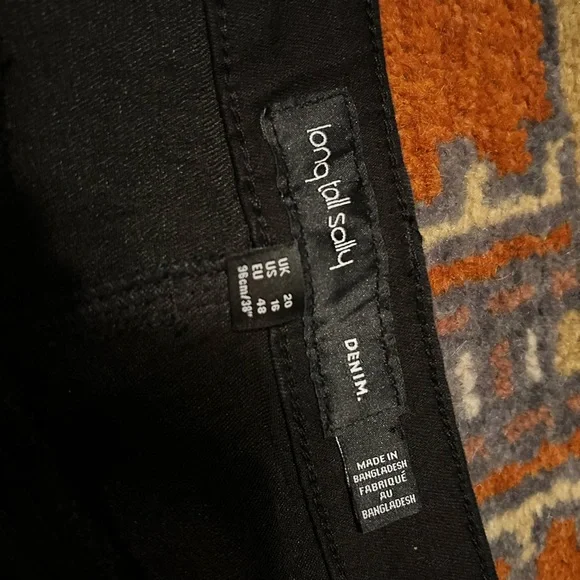 LTS Long Tall Sally NWT Tall BLACK 16 Bootcut Jeans - 38 Inch Inseam - Picture 6 of 8